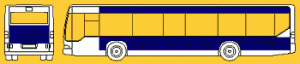 Buswerbung Rumpf + Dachkranzbeschriftung