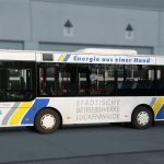 Regionale Buswerbung auf VTF-Fahrzeugen